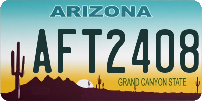 AZ license plate AFT2408