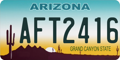 AZ license plate AFT2416