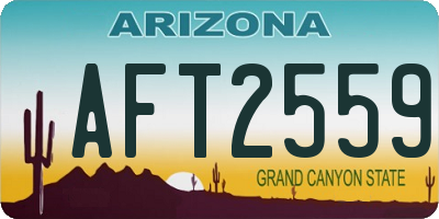 AZ license plate AFT2559