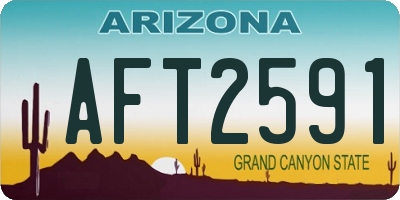AZ license plate AFT2591