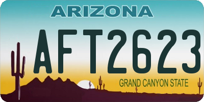 AZ license plate AFT2623
