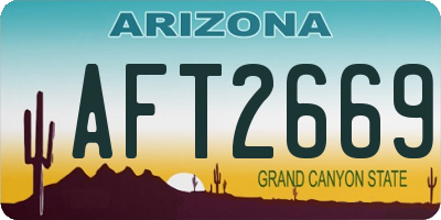 AZ license plate AFT2669