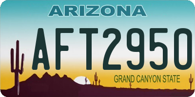 AZ license plate AFT2950