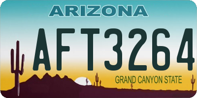 AZ license plate AFT3264