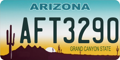AZ license plate AFT3290