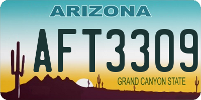 AZ license plate AFT3309