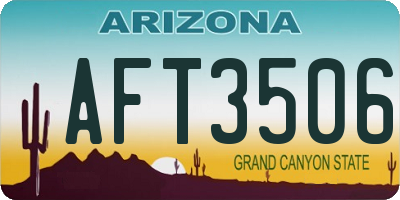 AZ license plate AFT3506