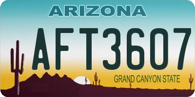 AZ license plate AFT3607
