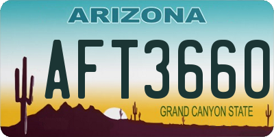 AZ license plate AFT3660