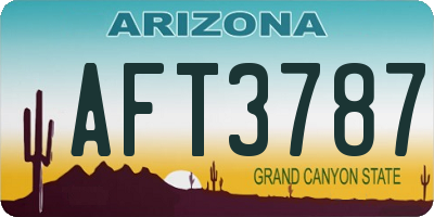 AZ license plate AFT3787
