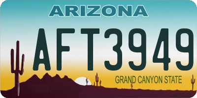 AZ license plate AFT3949
