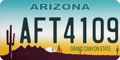 AZ license plate AFT4109