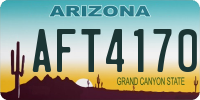 AZ license plate AFT4170