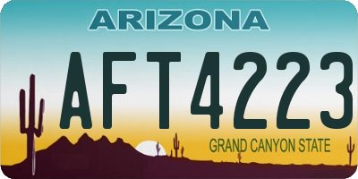 AZ license plate AFT4223