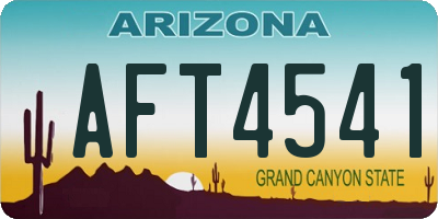 AZ license plate AFT4541