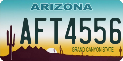 AZ license plate AFT4556