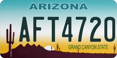 AZ license plate AFT4720