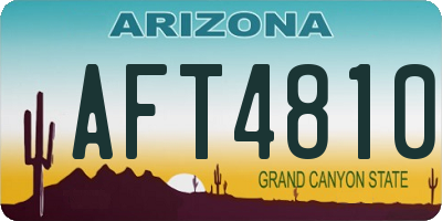 AZ license plate AFT4810