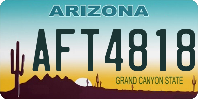 AZ license plate AFT4818