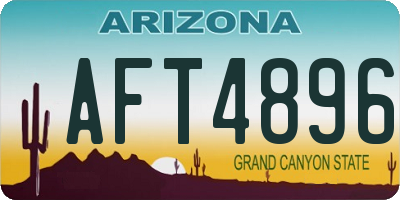 AZ license plate AFT4896