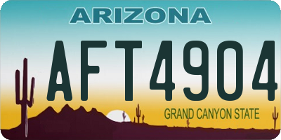 AZ license plate AFT4904