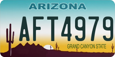 AZ license plate AFT4979