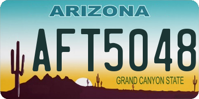 AZ license plate AFT5048