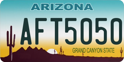 AZ license plate AFT5050