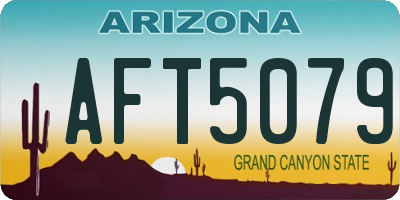 AZ license plate AFT5079