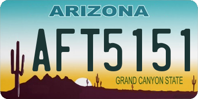 AZ license plate AFT5151