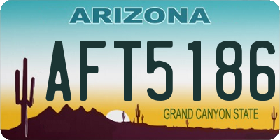 AZ license plate AFT5186