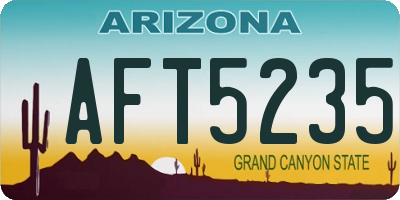 AZ license plate AFT5235