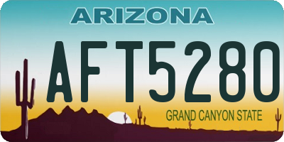 AZ license plate AFT5280