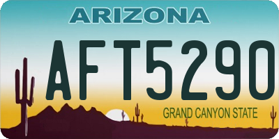 AZ license plate AFT5290