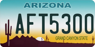 AZ license plate AFT5300