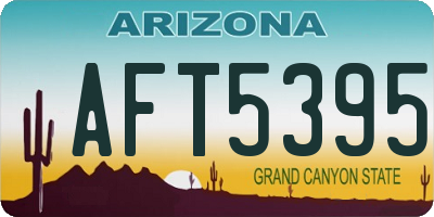 AZ license plate AFT5395
