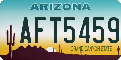 AZ license plate AFT5459