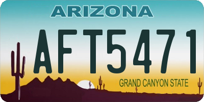 AZ license plate AFT5471