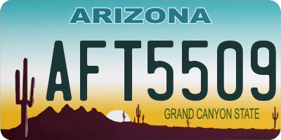 AZ license plate AFT5509