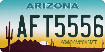 AZ license plate AFT5556