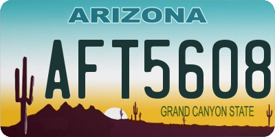 AZ license plate AFT5608