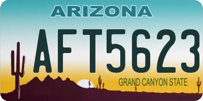 AZ license plate AFT5623