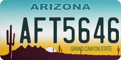 AZ license plate AFT5646
