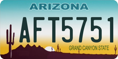 AZ license plate AFT5751