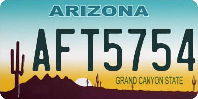 AZ license plate AFT5754