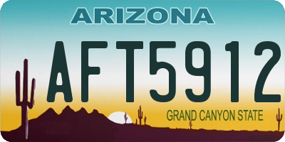 AZ license plate AFT5912