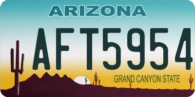 AZ license plate AFT5954