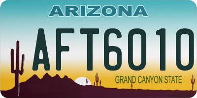 AZ license plate AFT6010