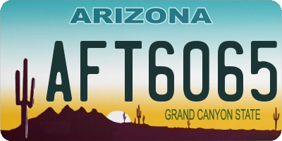 AZ license plate AFT6065