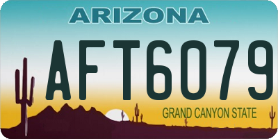 AZ license plate AFT6079